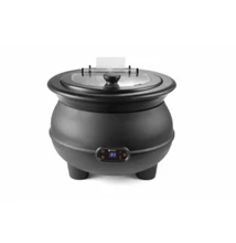 Digitális elektromos levesmelegentartó 8 literes kapacitással, rozsdamentes betéttel, átlátszó fedővel és hőszabályzással