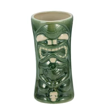 Tiki kerámia koktélos pohár, zöld Maori mintával 600ml | vasert-gastro.hu