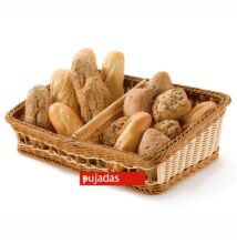 P100.770 Polirattan kenyérkosár (szögletes,ferde) két részes