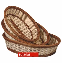 P100.900 Polirattan kenyérkosár ovális, sötétbarna 30x23,5cm