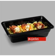 P22.043 GN 1/4 fekete  melamin tálalóedény, 65 mm | vasert-gastro.hu