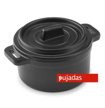 P23.800 Mini melamin edény fedővel fekete 10Ø | vasert-gastro.hu