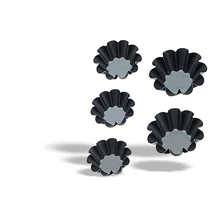 P718.006 10 bordás briós forma tapadásmentes bevonattal, átm.6 cm