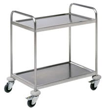 P80.960 Rozsdamentes könnyű, kétszintes tálalókocsi