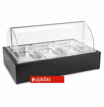 P904.113 CUBIC Asztali vitrin 3 részes fekete