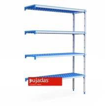 4 szintes polcok (175 cmx55,5 cm mély) kiegészítő sarok elemei 6m hosszúságig Pujadas P74SF 4 szintes polcok (175 cmx55,5 cm mély) kiegészítő sarok elemei 6m hosszúságig Pujadas P74SF