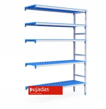 5 szintes polcok (175 cmx38,5 cm mély) kiegészítő sarok elemei 6m hosszúságig Pujadas P74SF 5 szintes polcok (175 cmx38,5 cm mély) kiegészítő sarok elemei 6m hosszúságig Pujadas P74SF