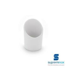 Mini porcelán aszimmetrikus cső alakú kínáló tálka finger food kínálásához |Supreminox| 03852