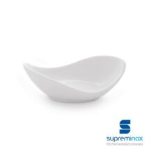 Mini porcelán aszimmetrikus salátás tálka finger food kínálásához |Supreminox| 03856