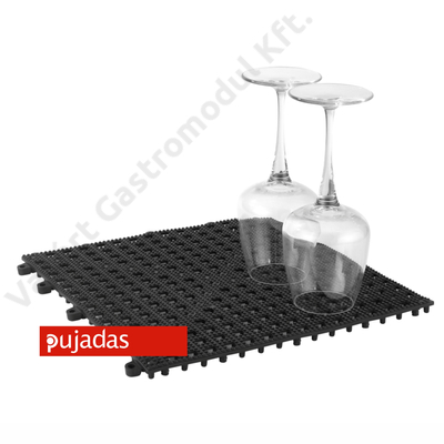 P26.100 Fekete PVC egymáshoz illeszthető csepegtetőrács