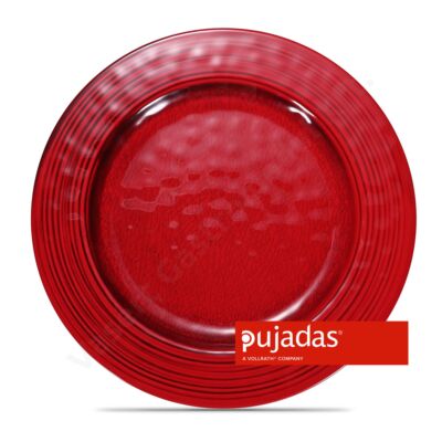 Melamin szervírozó tányér piros Ø22cm |Pujadas|P22.844