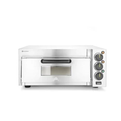 Hendi kompakt pizzasütő 230V 2000W samottlappal, max. 39 cm-es pizzákhoz, rozsdamentes acél kivitelben | vasert-gastro.hu