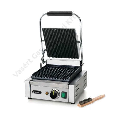 Hendi 263501 kontakt grill, alul felül bordázott felülettel