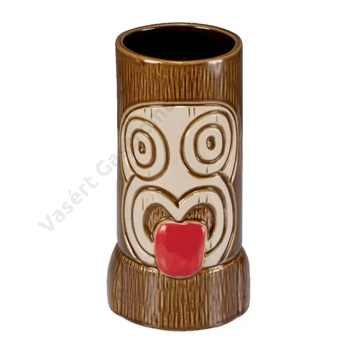 Tiki kerámia koktélos pohár, Maori mintával 560ml | vasert-gastro.hu