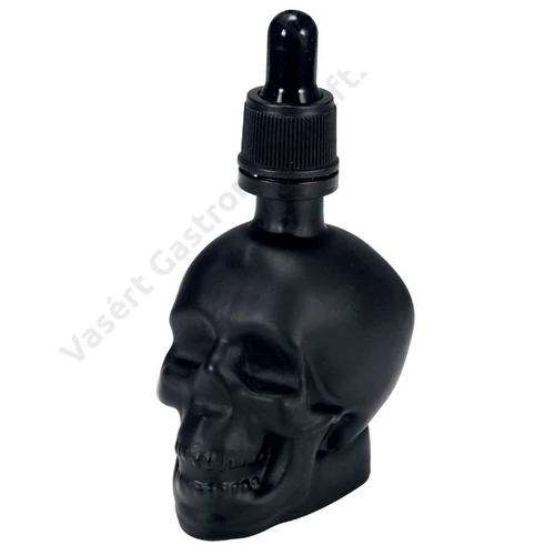 Bitter üveg cseppentővel, fekete - koponya formájú | vasert-gastro.hu