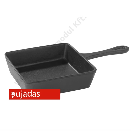 Pujadas P23.503 Öntöttvas mini szögletes serpenyő 13,6 cm-es oldallal