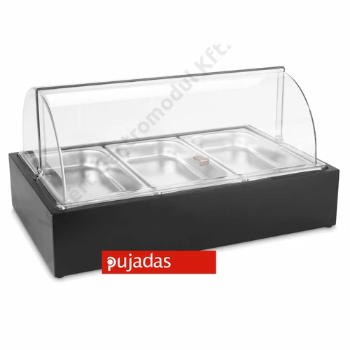 P904.113 CUBIC Asztali vitrin 3 részes fekete