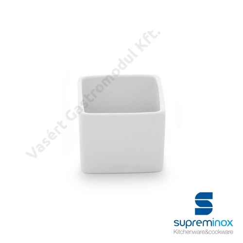 Mini porcelán kocka alakú kínáló tálka finger food kínálásához |Supreminox| 03865