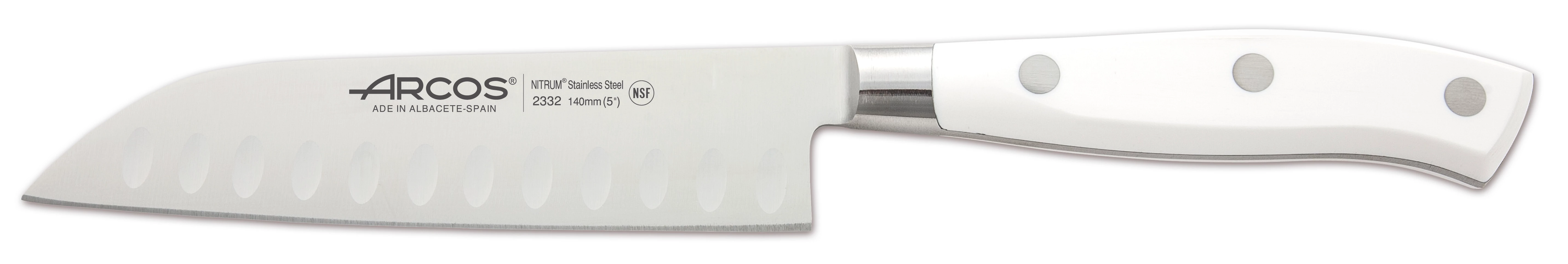 Santoku kés 140 mm fehér nyéllel Riviera