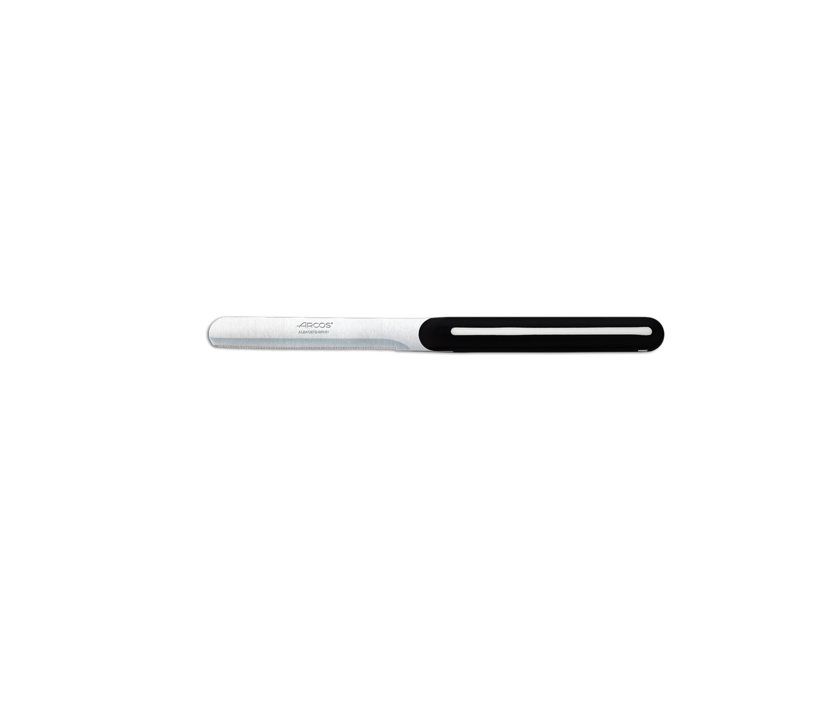 Asztali kés 10cm recés pengével fehér