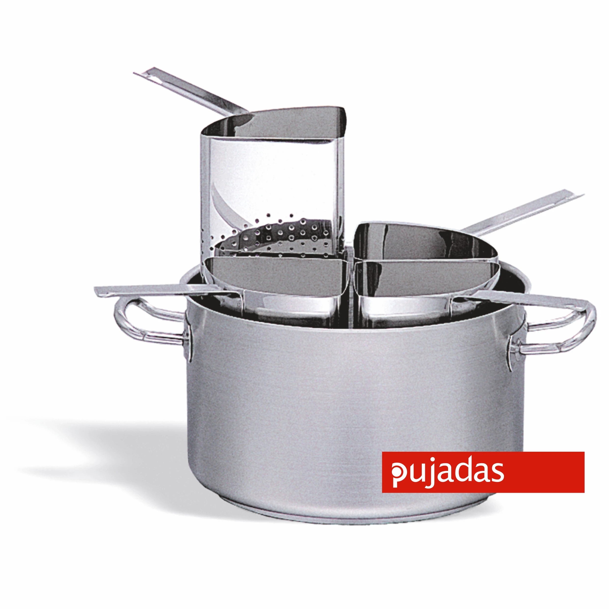 Rozsdamentes tésztafőző 4 betéttel fedő nélkül 40 cm  'INOX-PRO'