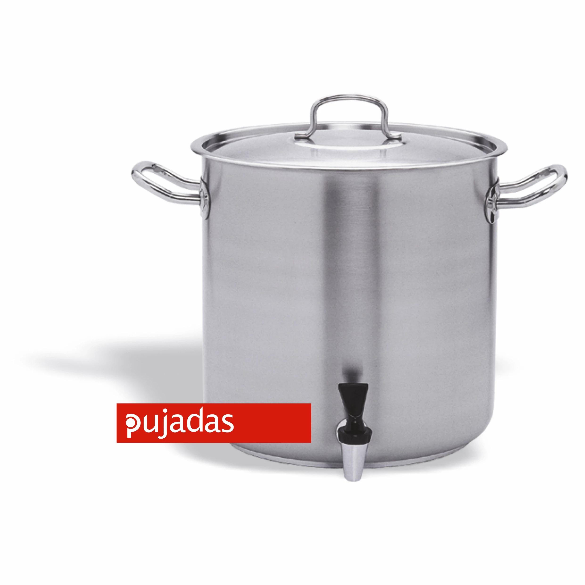 Rozsdamentes fazék csappal, fedővel 28 cm, 16,5 liter 'INOX-PRO'