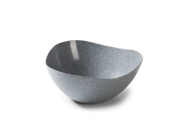 Kőhatású, kerek melamin tál 28cm