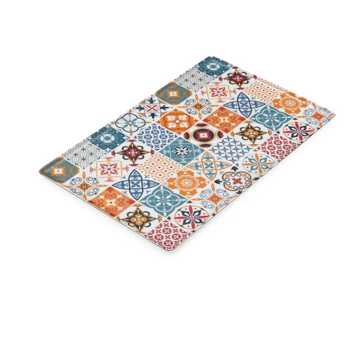 Színes, mozaik csempe mintás, melamin tálca GN 1/2